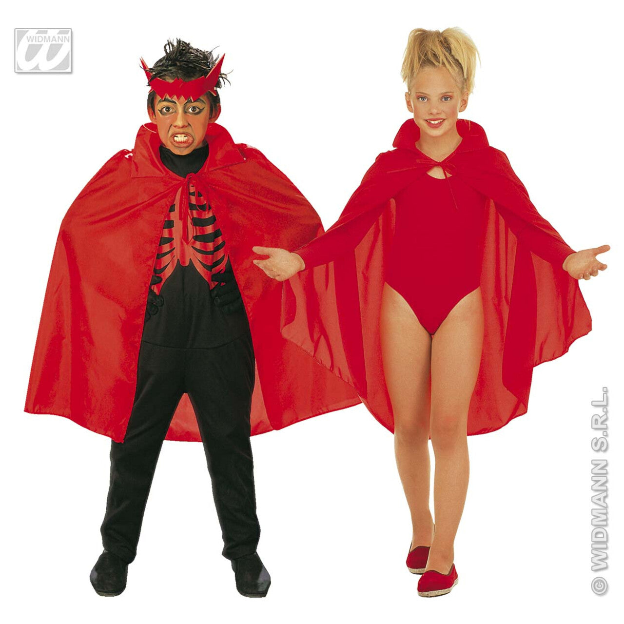 Op deze afbeelding zie je een Accessoires, van het merk Widmann. Rode Cape, Kind, 90 Centimeter