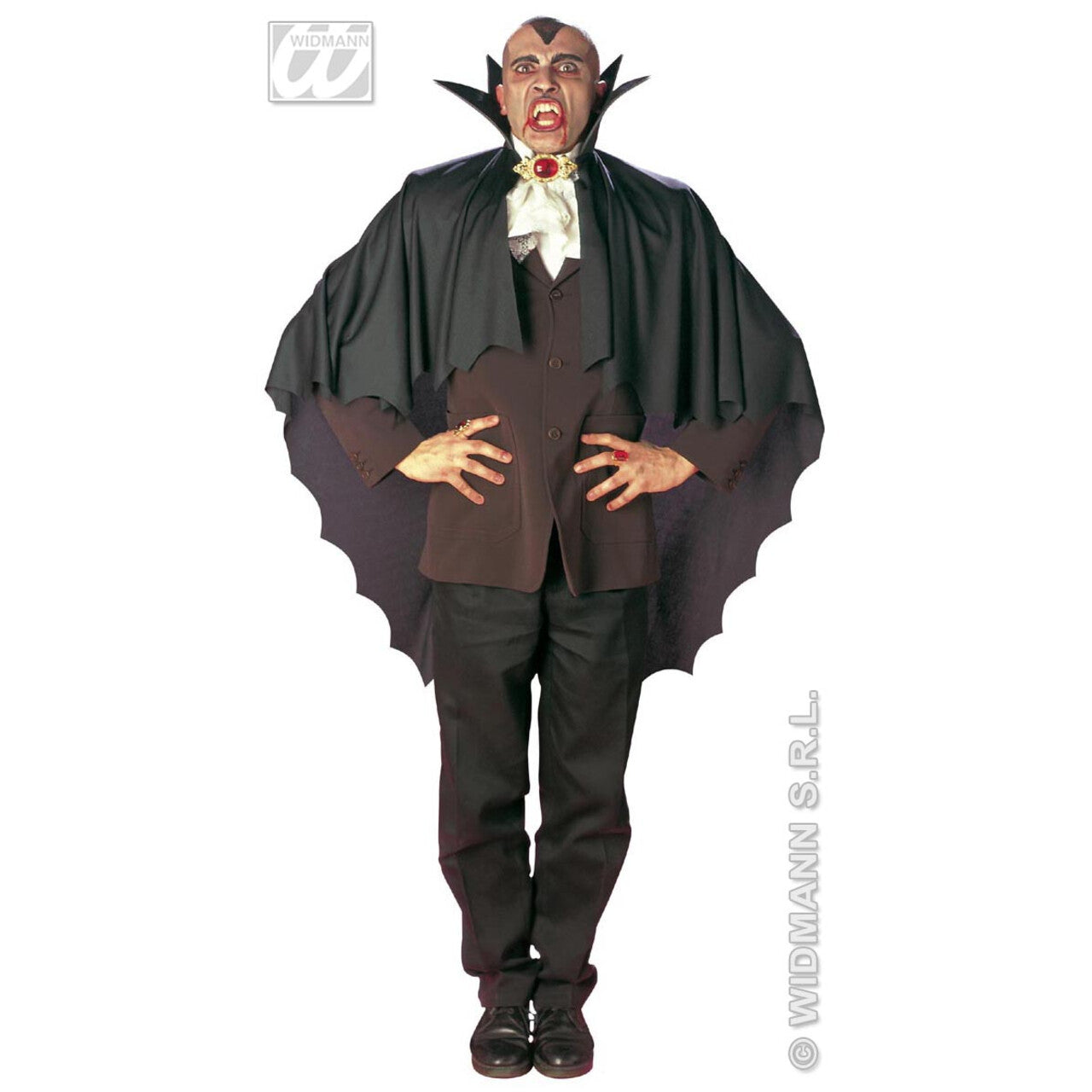 Op deze afbeelding zie je een Accessoires, van het merk Widmann. Cape Vampier Met Kraag Kostuum