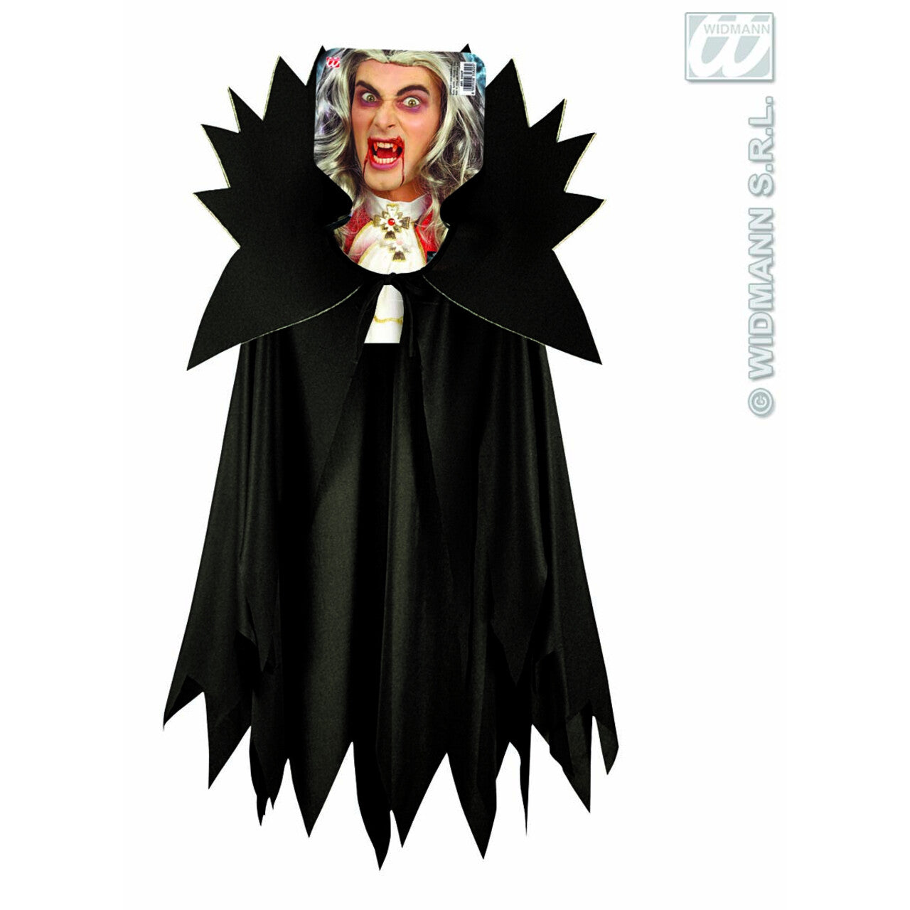 Op deze afbeelding zie je een Accessoires, van het merk Widmann. Cape Vampier Met Kraag Kostuum