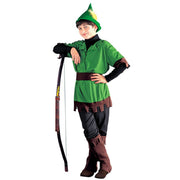 Op deze afbeelding zie je een Kostuums, van het merk Widmann. Oorspronkelijk Robin Hood Kind Kostuum Jongen