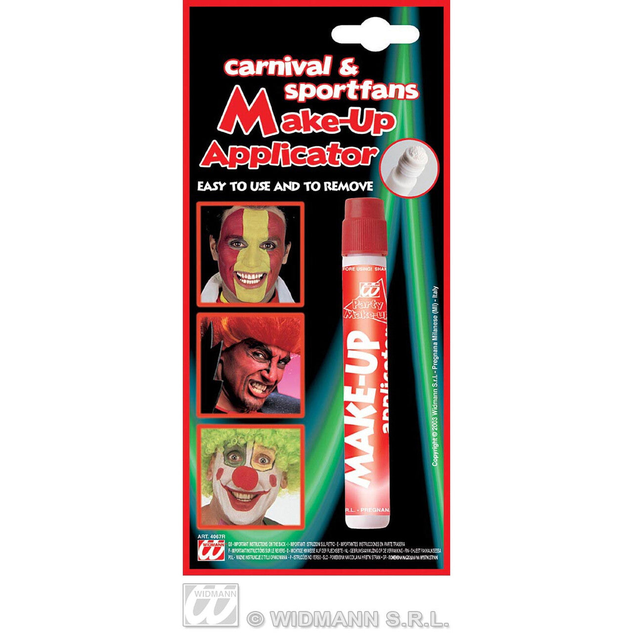 Op deze afbeelding zie je een Accessoires, van het merk Widmann. Sportfan Aanbrengstift, Rood