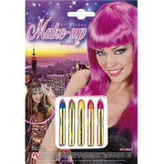 Op deze afbeelding zie je een Accessoires, van het merk Widmann. 5 Hot Colours Sticks Set