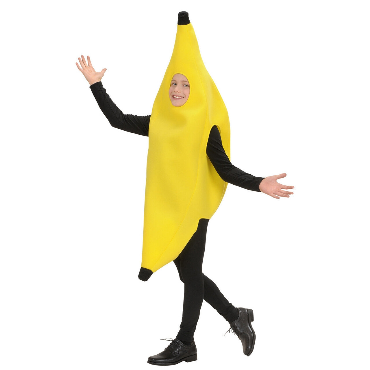 Op deze afbeelding zie je een Kostuums, van het merk Widmann. Grappige Banaan Kostuum Kind