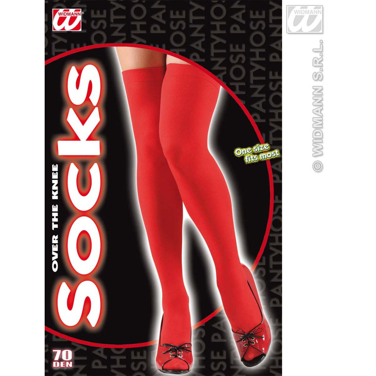 Op deze afbeelding zie je een Accessoires, van het merk Widmann. Kniekousen Rood