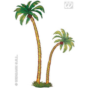 Op deze afbeelding zie je een Decoratie, van het merk Widmann. 2 Palmbomen 1x180cm, 1x116cm