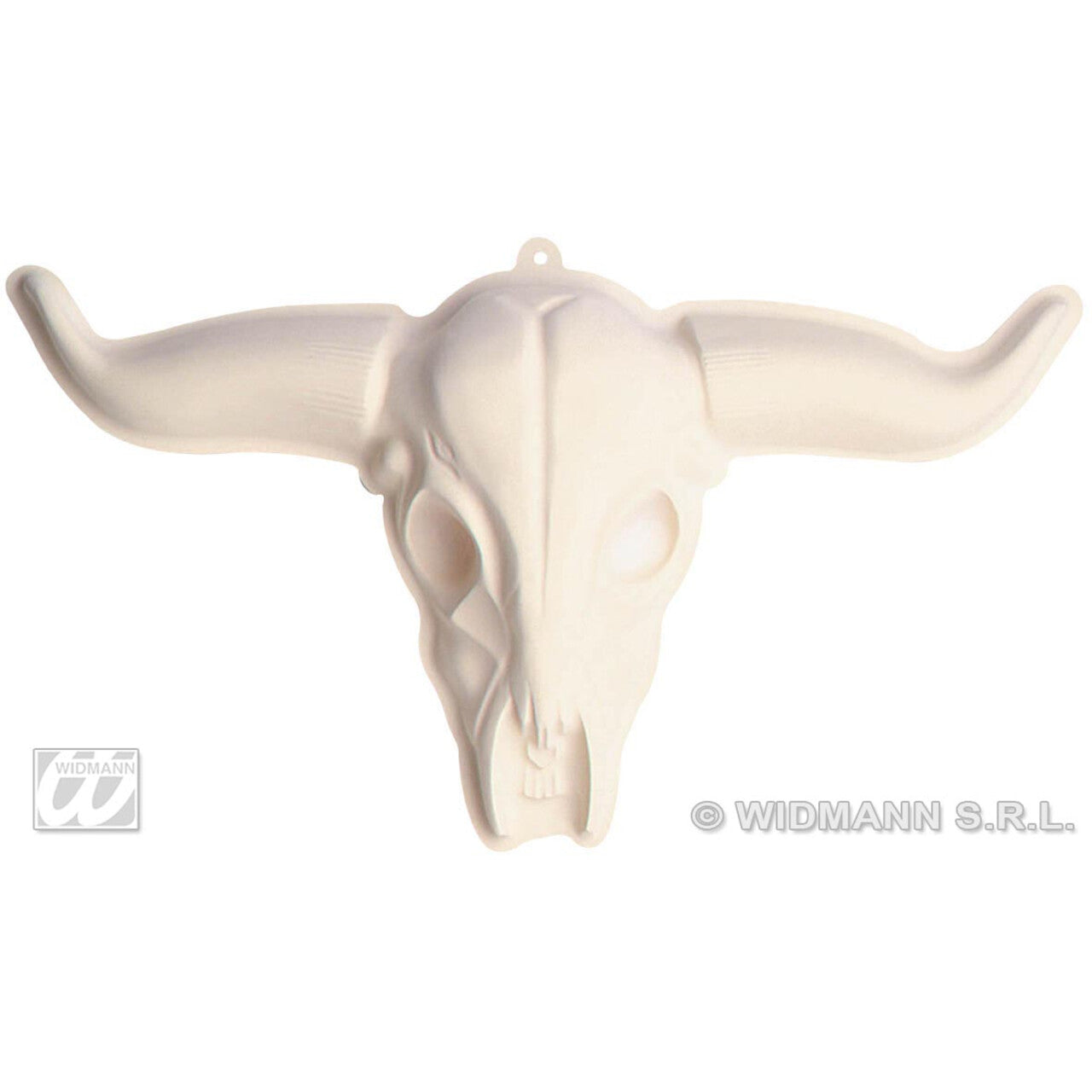 Op deze afbeelding zie je een Decoratie, van het merk Widmann. Pvc Decoratie 3d, Schedel Stier