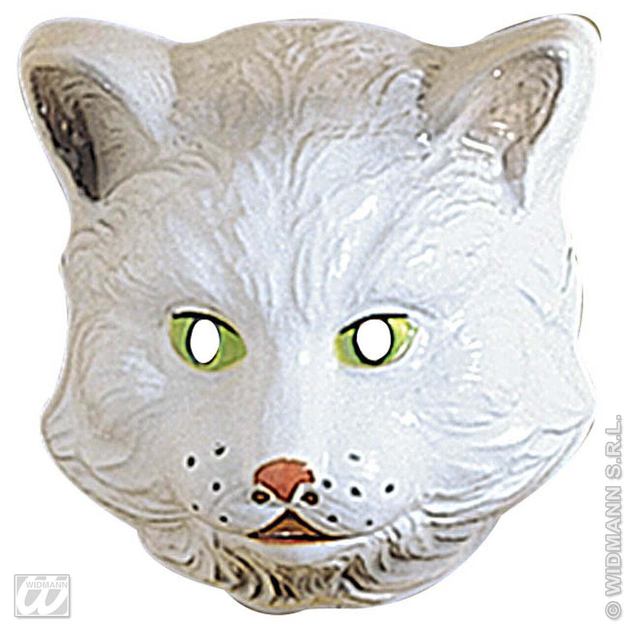 Op deze afbeelding zie je een Accessoires, van het merk Widmann. Plastic Kindermasker, Poes