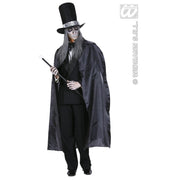 Op deze afbeelding zie je een Accessoires, van het merk Widmann. Zwarte Cape 130 Centimeter