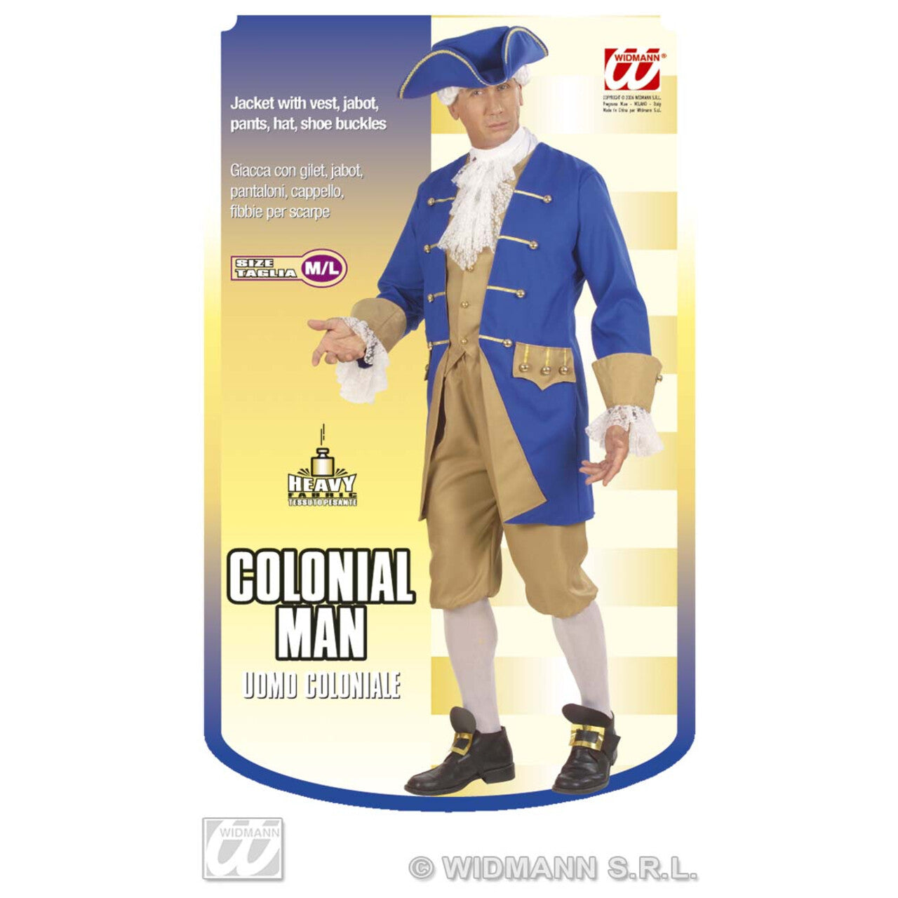Op deze afbeelding zie je een Kostuums, van het merk Widmann. Koloniale Man Sir Brittania Kostuum