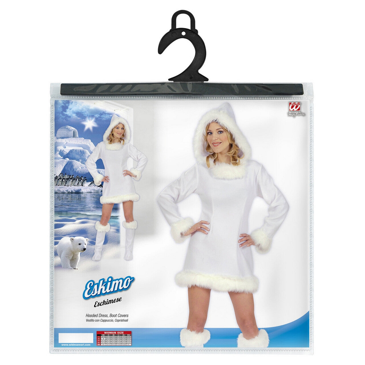 Op deze afbeelding zie je een Kostuums, van het merk Widmann. Eskimo Meisje Hot Polar Kostuum Vrouw