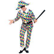 Op deze afbeelding zie je een Kostuums, van het merk Widmann. Kaleidoscoop Harlekijn Luxe Kostuum Man