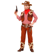 Op deze afbeelding zie je een Kostuums, van het merk Widmann. Rawhide Cowboy Bruin Kind Kostuum Jongen
