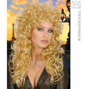 Op deze afbeelding zie je een Accessoires, van het merk Widmann. Pruik, Krulpruik Beauty Blond