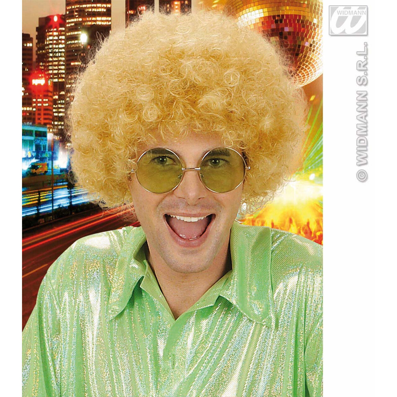 Op deze afbeelding zie je een Accessoires, van het merk Widmann. Pruik, Unisex Blond