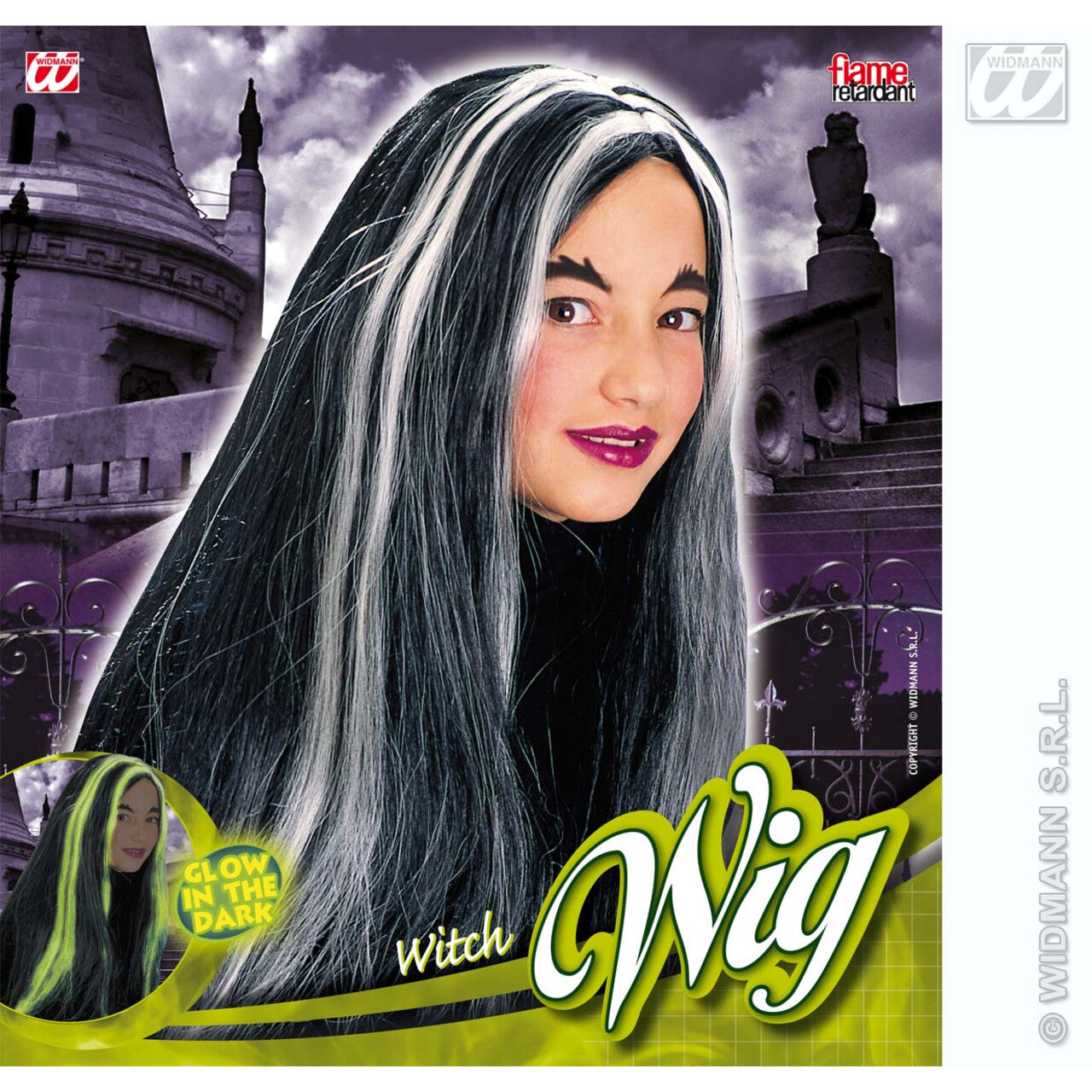 Op deze afbeelding zie je een Accessoires, van het merk Widmann. Pruik, Heks Kind