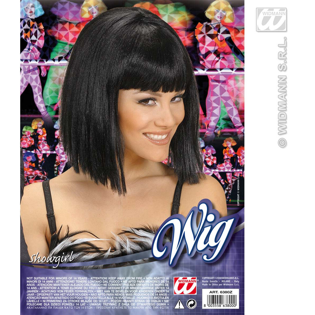 Op deze afbeelding zie je een Accessoires, van het merk Widmann. Pruik, Crazy Horse Zwart