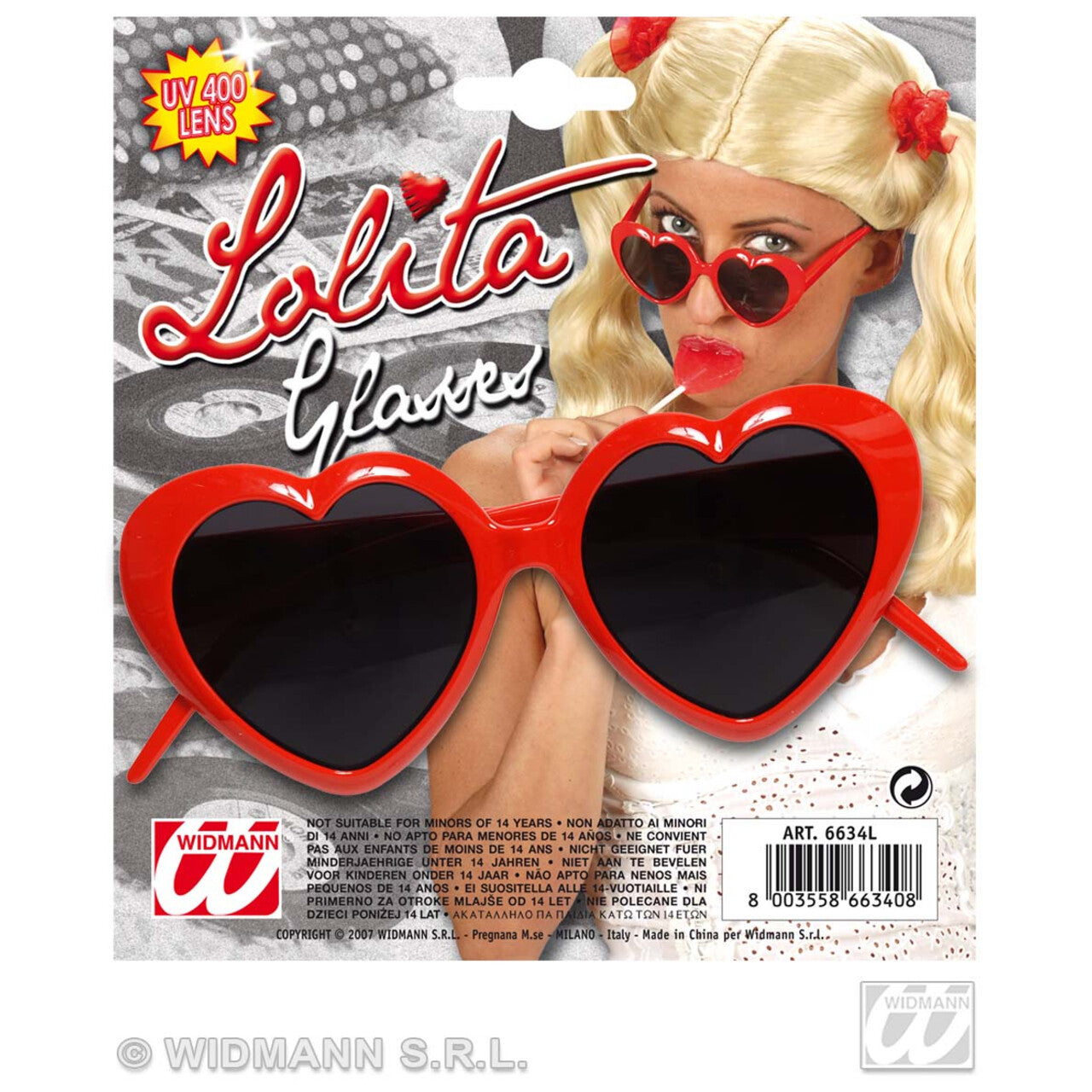 Op deze afbeelding zie je een Accessoires, van het merk Widmann. Bril, Lolita