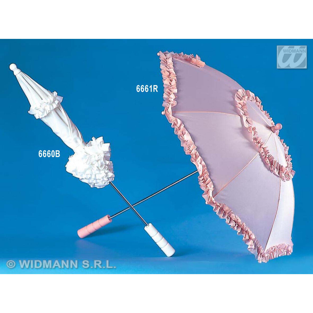 Op deze afbeelding zie je een Accessoires, van het merk Widmann. Paraplu Wit 72 Centimeter
