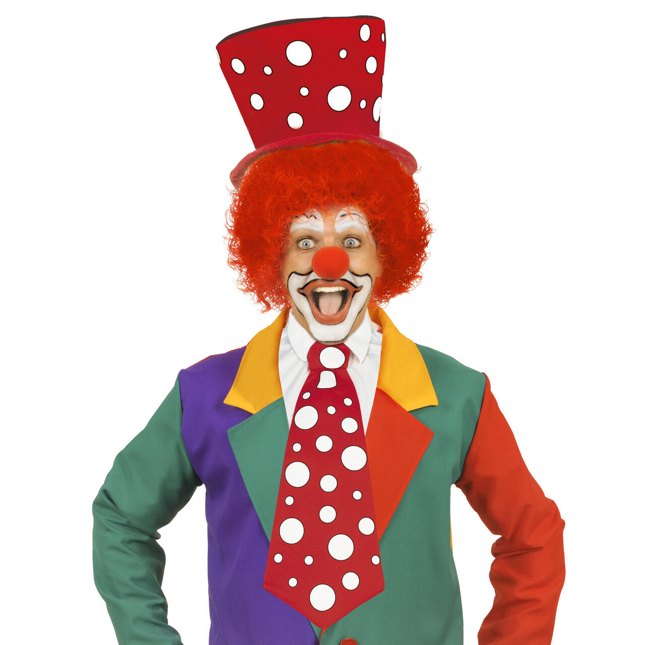 Op deze afbeelding zie je een Accessoires, van het merk Widmann. Stippen Stropdas Clown Rood