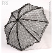 Op deze afbeelding zie je een Accessoires, van het merk Widmann. Kanten Paraplu Zwart