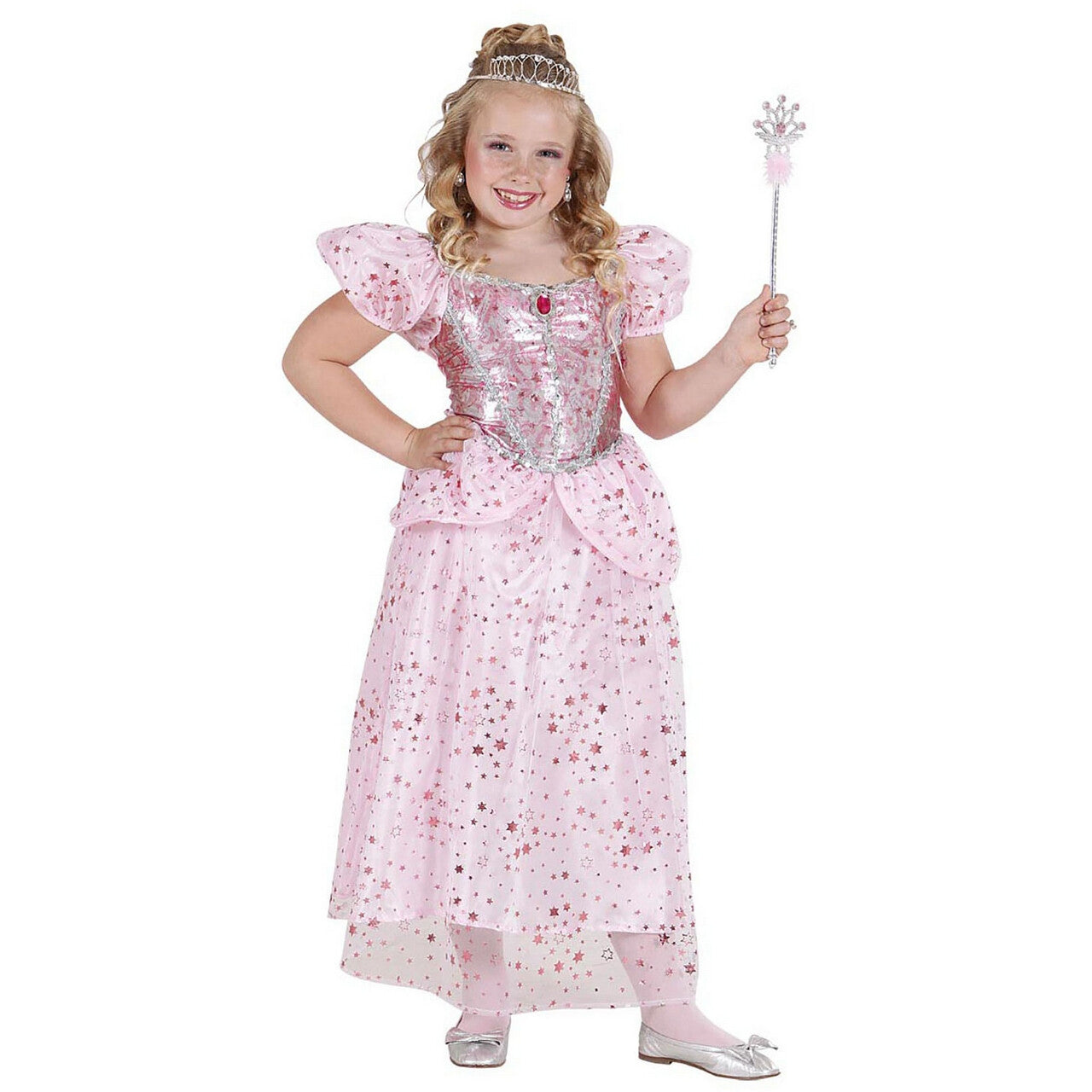 Op deze afbeelding zie je een Kostuums, van het merk Widmann. Prinses-Fee Roze Pink Fairy Kostuum Meisje