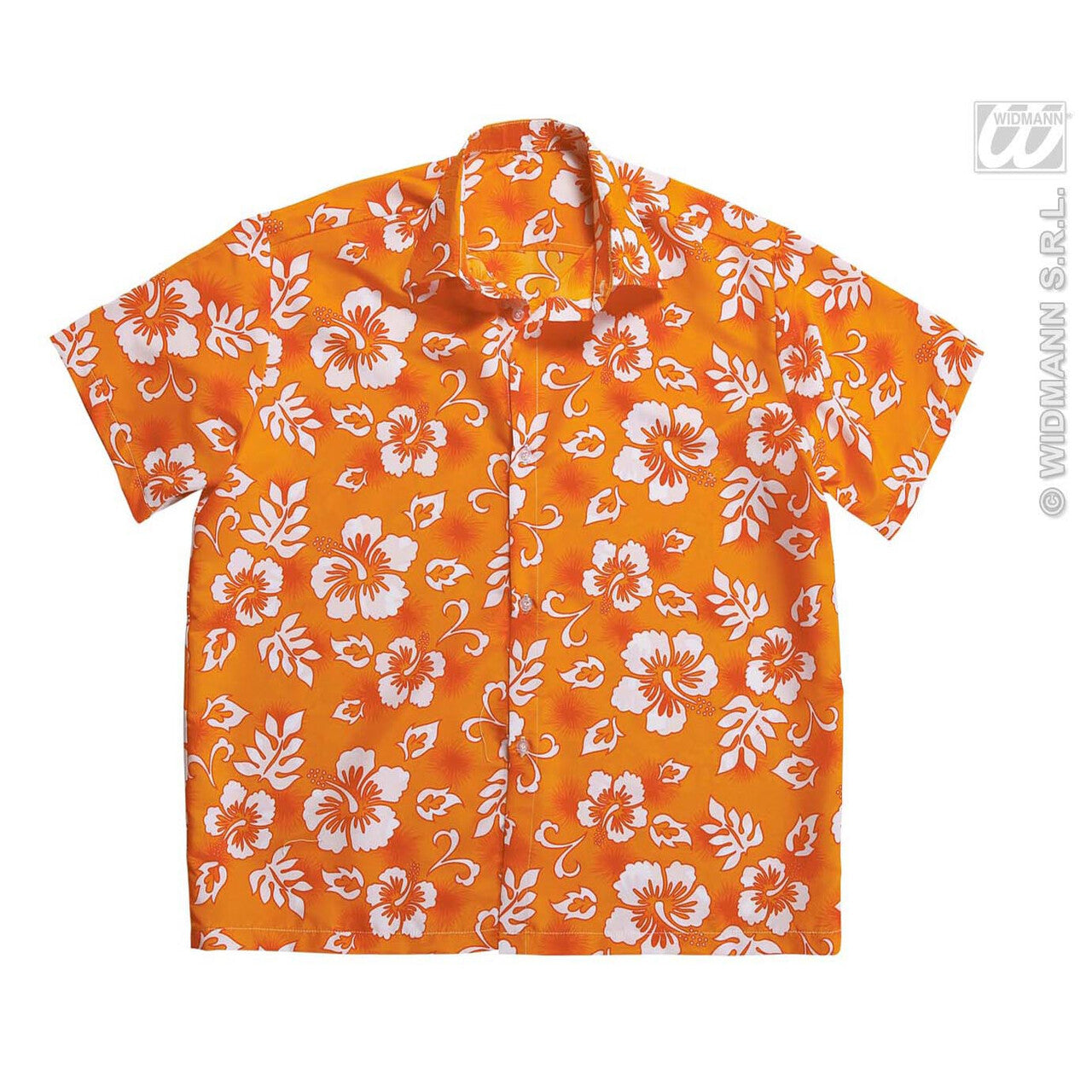 Op deze afbeelding zie je een Kostuums, van het merk Widmann. Hawaii Shirt Oranje Man