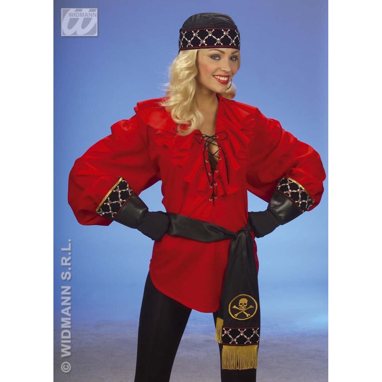 Op deze afbeelding zie je een Accessoires, van het merk Widmann. Bandana Piraat, Luxe