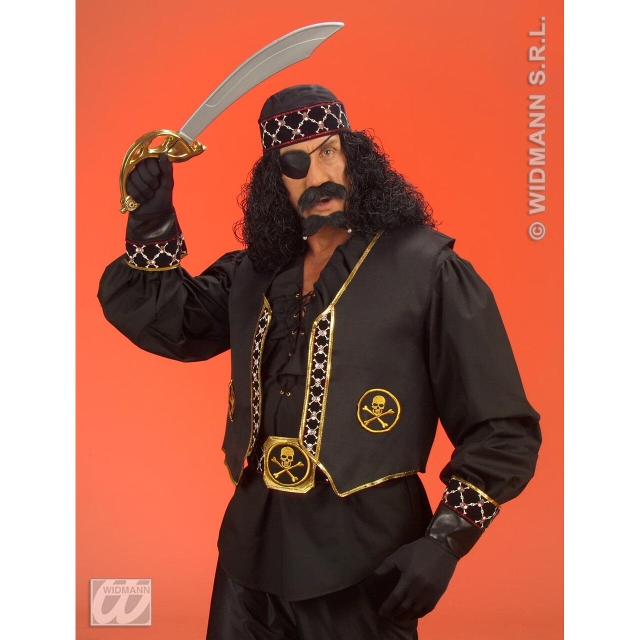 Op deze afbeelding zie je een Accessoires, van het merk Widmann. Piratenhandschoenen Lederlook