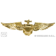 Op deze afbeelding zie je een Accessoires, van het merk Widmann. Broche Goud Vliegenier