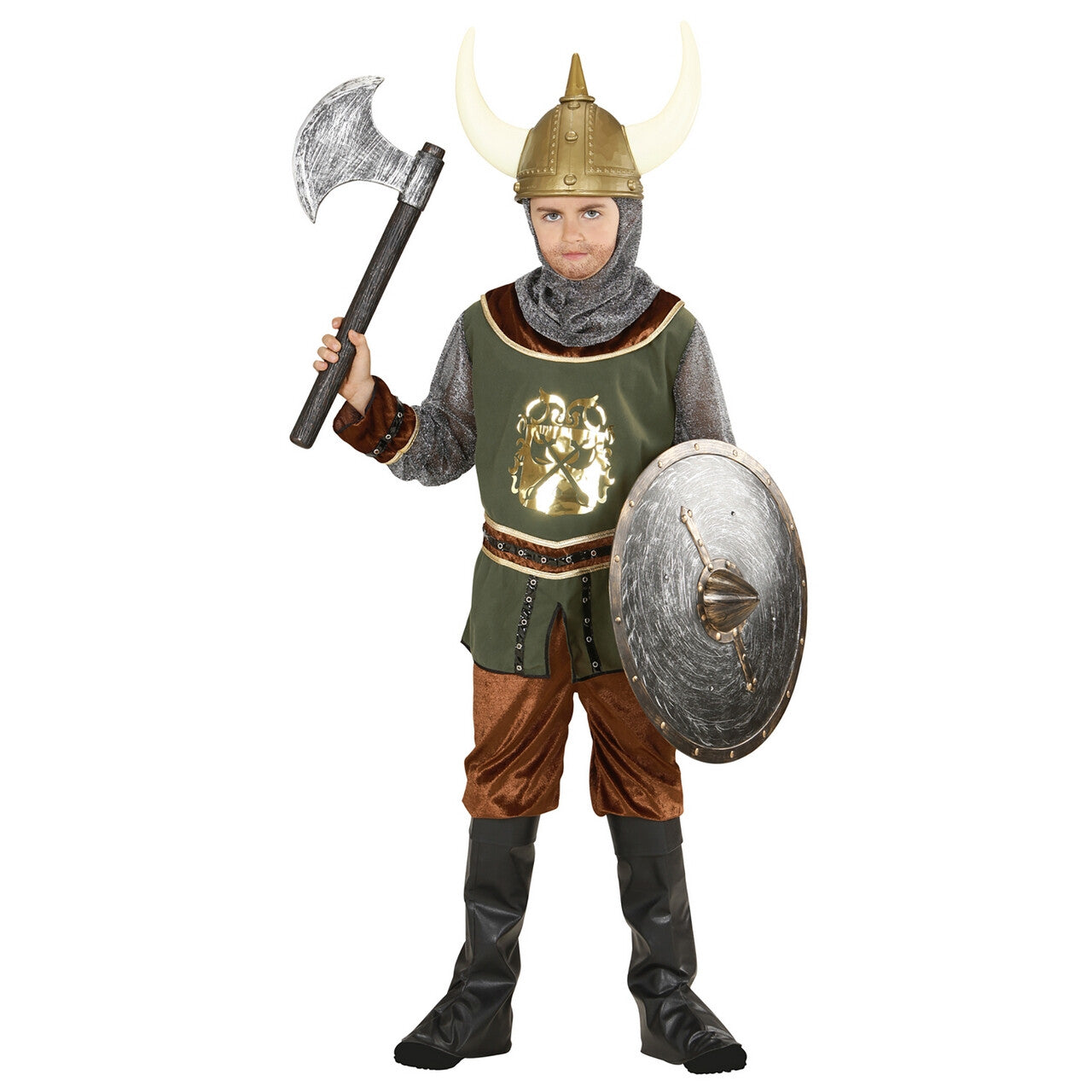 Op deze afbeelding zie je een Kostuums, van het merk Widmann. Woeste Viking Kind Kostuum Jongen