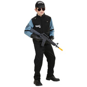 Op deze afbeelding zie je een Kostuums, van het merk Widmann. S.w.a.t. Kind Kostuum Jongen