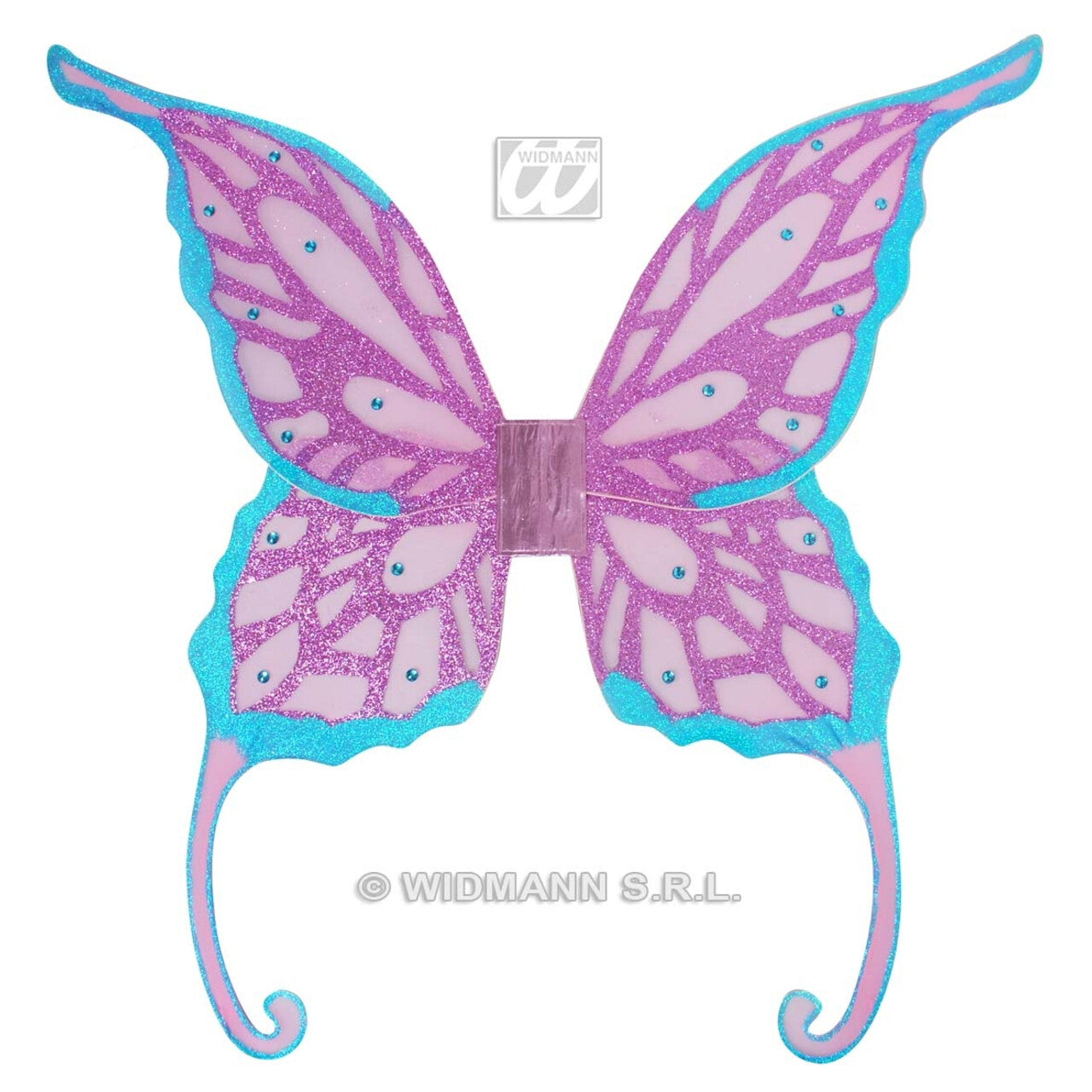 Op deze afbeelding zie je een Accessoires, van het merk Widmann. Fantasie Glitter Vleugels Met Gemsteentjes, Jumbo