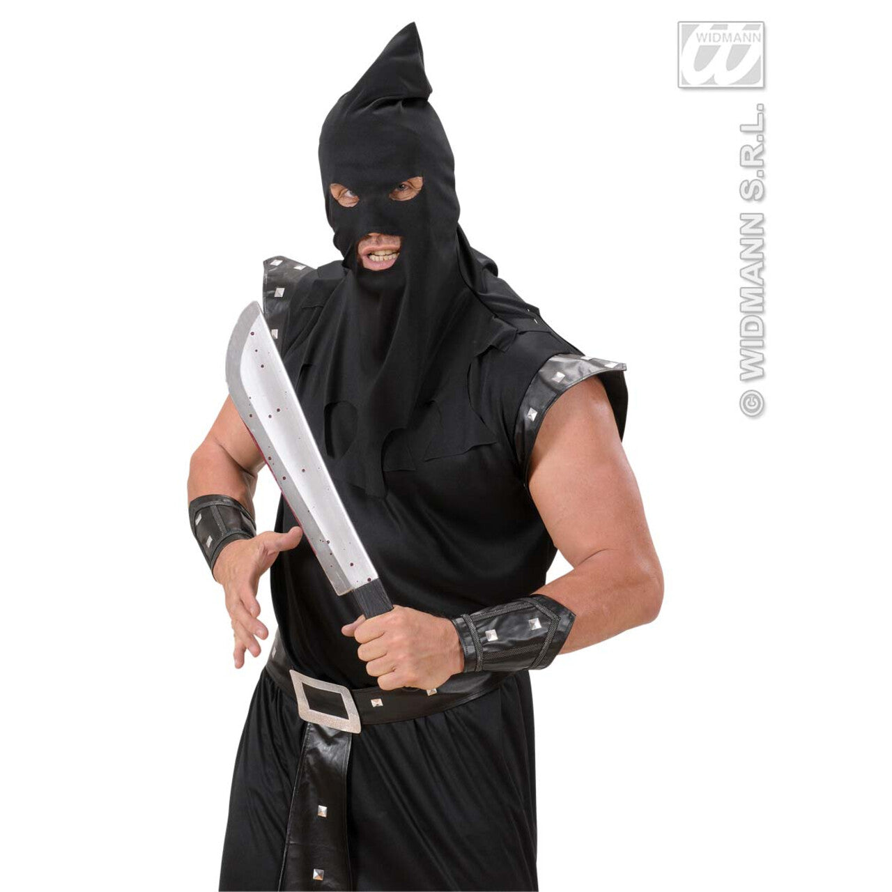 Op deze afbeelding zie je een Accessoires, van het merk Widmann. Machete Mes Met Bloed 54 Centimeter