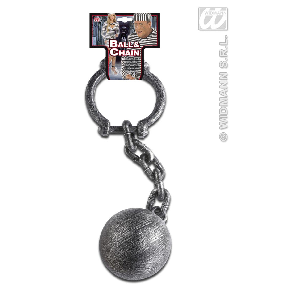 Op deze afbeelding zie je een Accessoires, van het merk Widmann. Bal Aan Ketting 54 Centimeter
