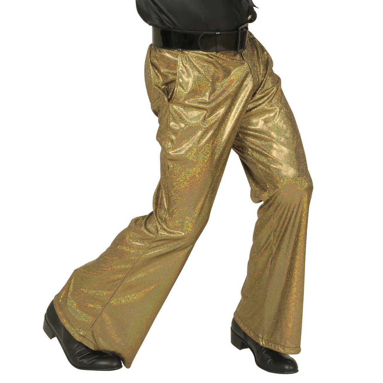 Op deze afbeelding zie je een Kostuums, van het merk Widmann. Holografische Broek, Goud Man