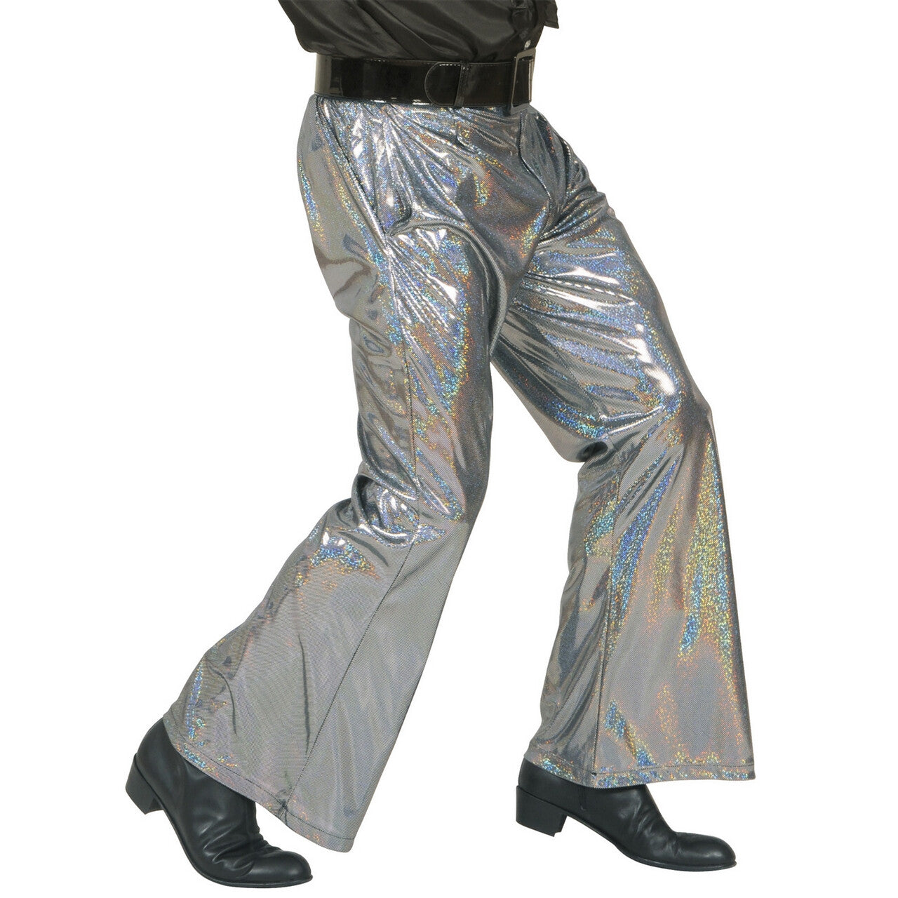 Op deze afbeelding zie je een Kostuums, van het merk Widmann. Holografische Broek, Zilver Man