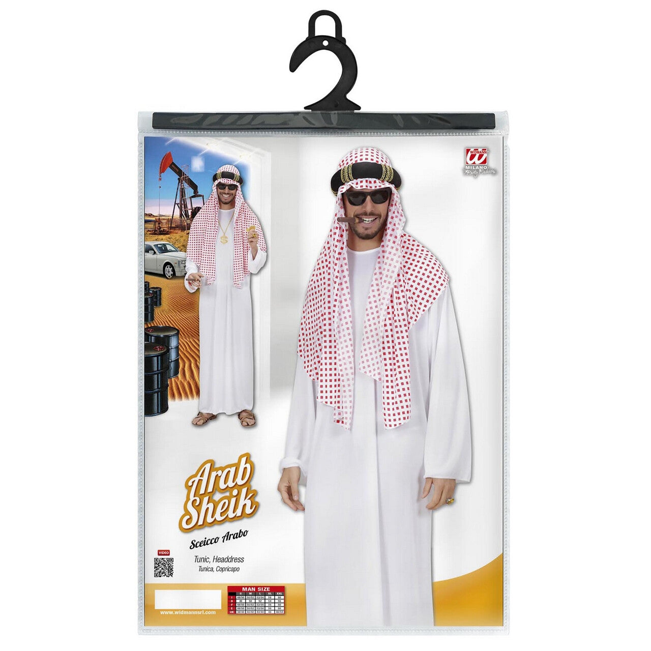 Op deze afbeelding zie je een Kostuums, van het merk Widmann. Arabische Sheik Kostuum Man