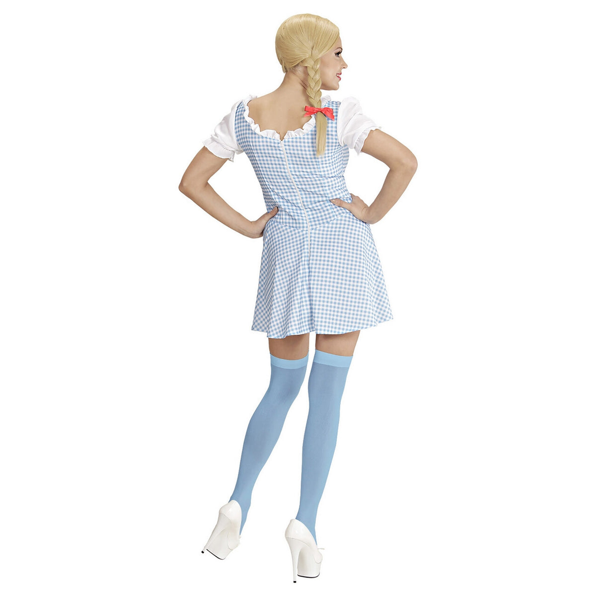 Op deze afbeelding zie je een Kostuums, van het merk Widmann. Miss Muffet Lichtblauw Kostuum Vrouw