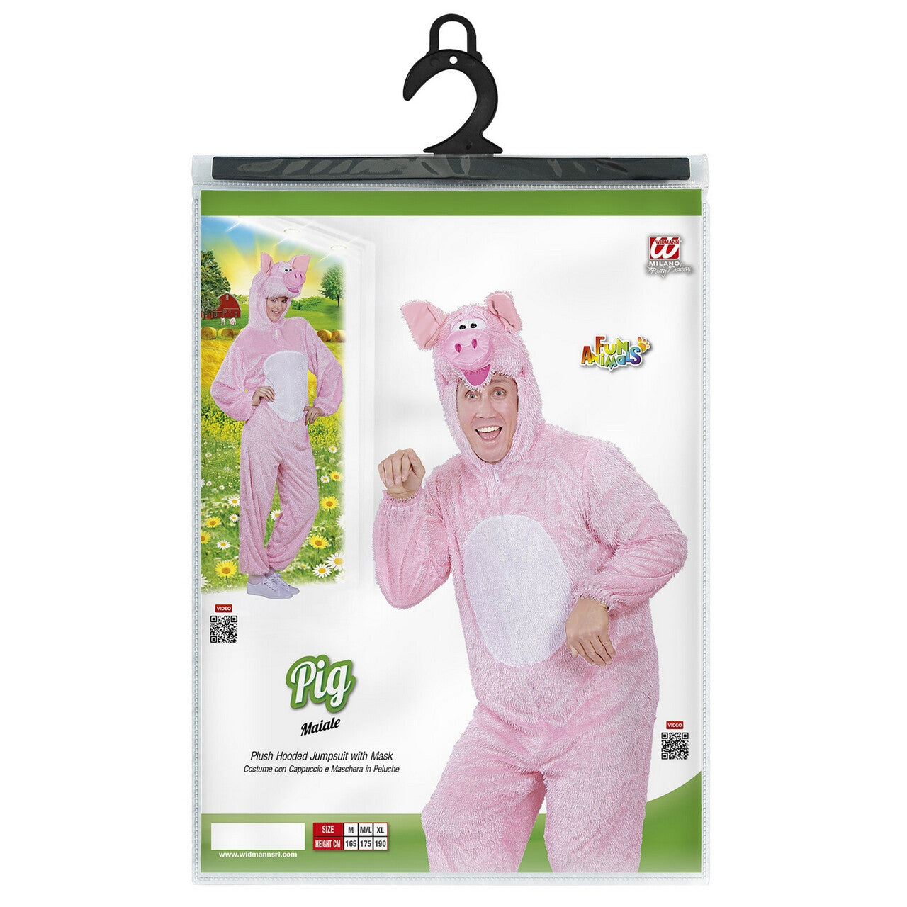 Op deze afbeelding zie je een Kostuums, van het merk Widmann. Pluche Varken Piggy Pig Volwassen Kostuum