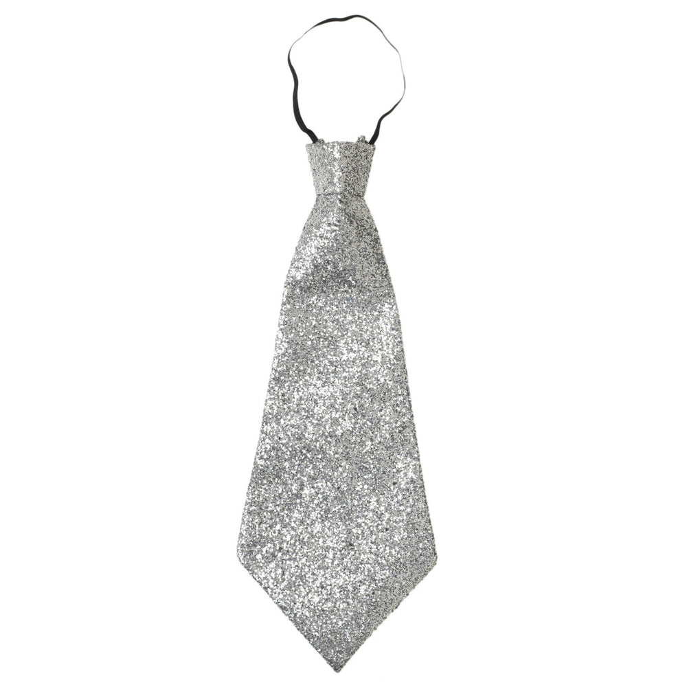 Op deze afbeelding zie je een Accessoires, van het merk Widmann. Stropdas Lurex, Zilver