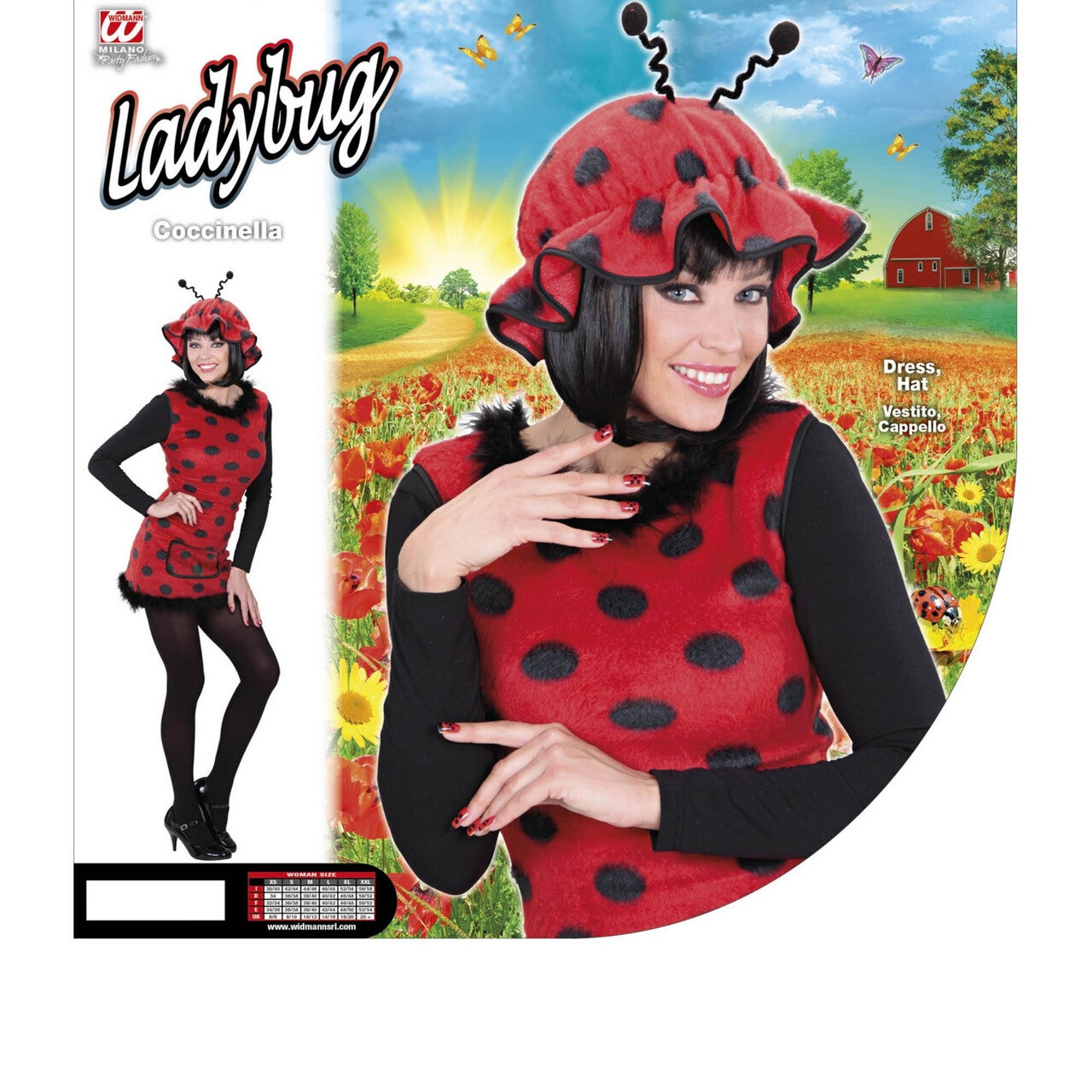Op deze afbeelding zie je een Kostuums, van het merk Widmann. Snoezig Lieveheersbeestje Pluche Vrouw Kostuum