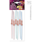 Op deze afbeelding zie je een Accessoires, van het merk Widmann. Nippende Piemel Rietjes Per 6