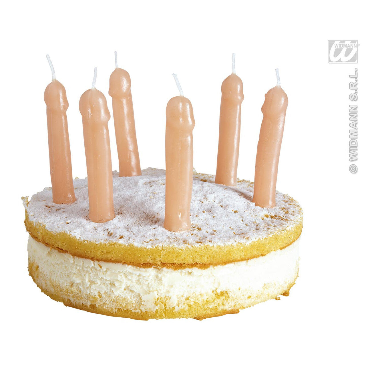 Op deze afbeelding zie je een Decoratie, van het merk Widmann. Piemelkaarsjes Per 6