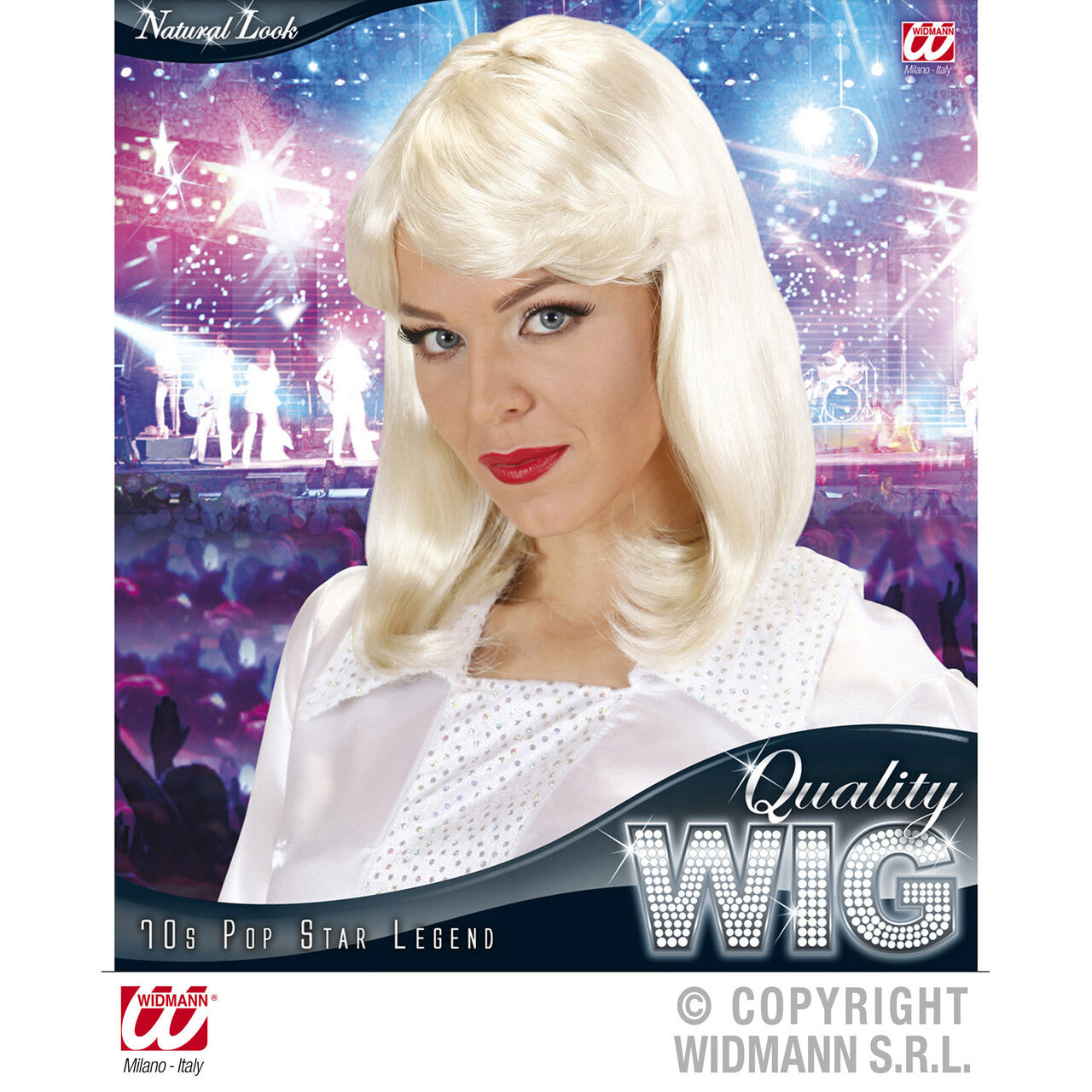 Op deze afbeelding zie je een Accessoires, van het merk Widmann. Pruik, 70s Popster Agnetha