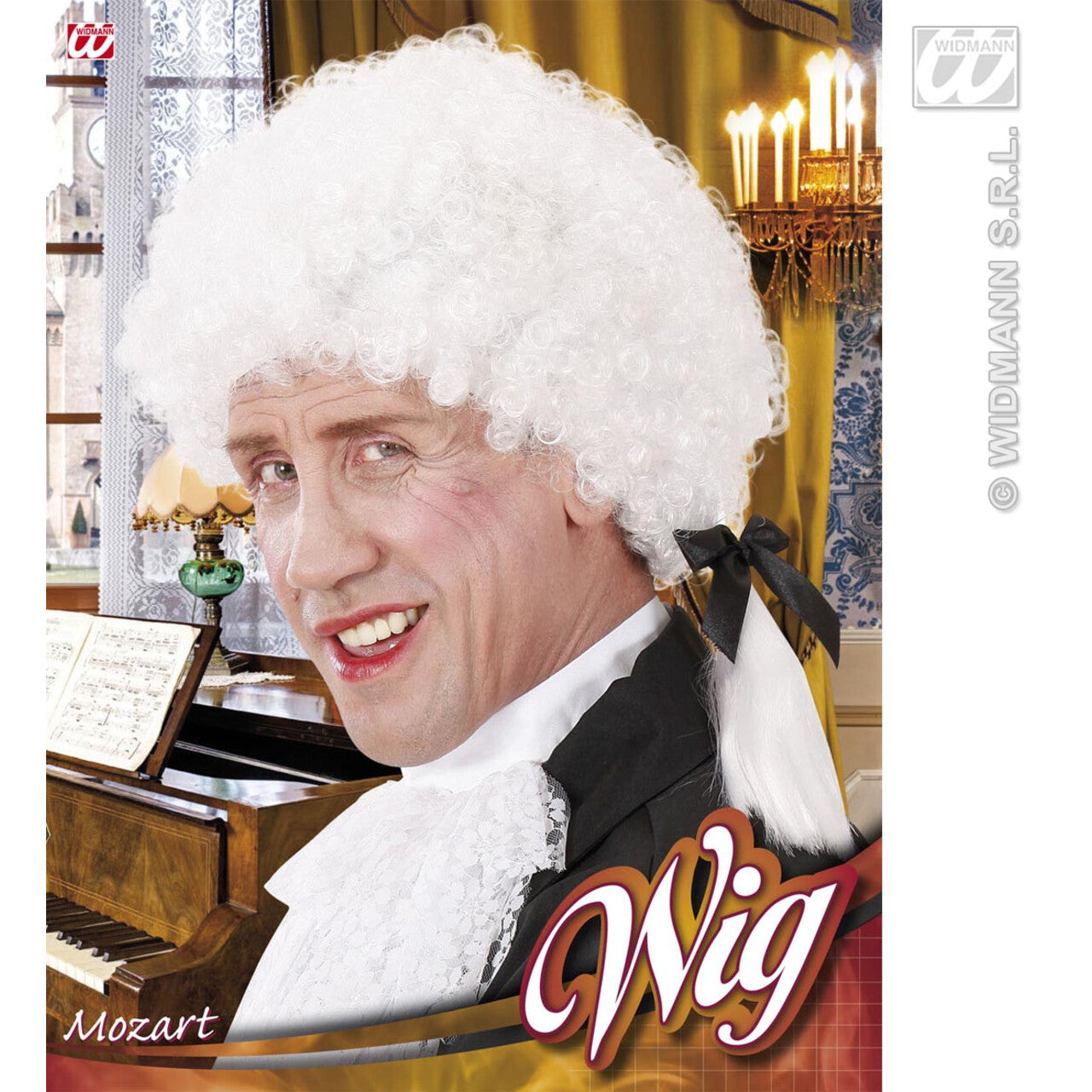 Op deze afbeelding zie je een Accessoires, van het merk Widmann. Pruik, Mozart
