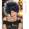 Pruik, Rock Prinses Zwart / Blauw