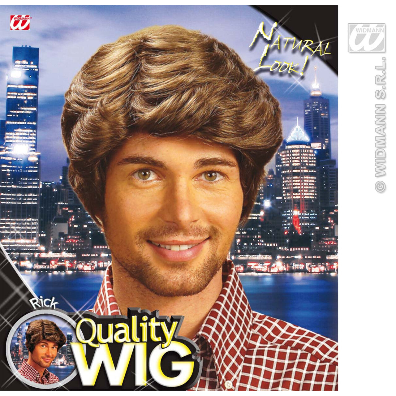 Op deze afbeelding zie je een Accessoires, van het merk Widmann. Pruik, Rick Bruin