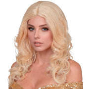 Op deze afbeelding zie je een Accessoires, van het merk Widmann. Groovy Krullen Pruik Blond