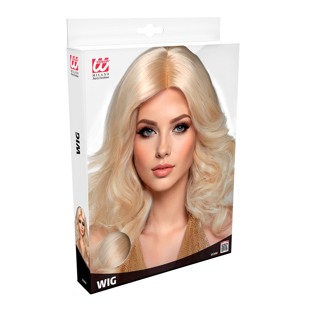 Op deze afbeelding zie je een Accessoires, van het merk Widmann. Groovy Krullen Pruik Blond