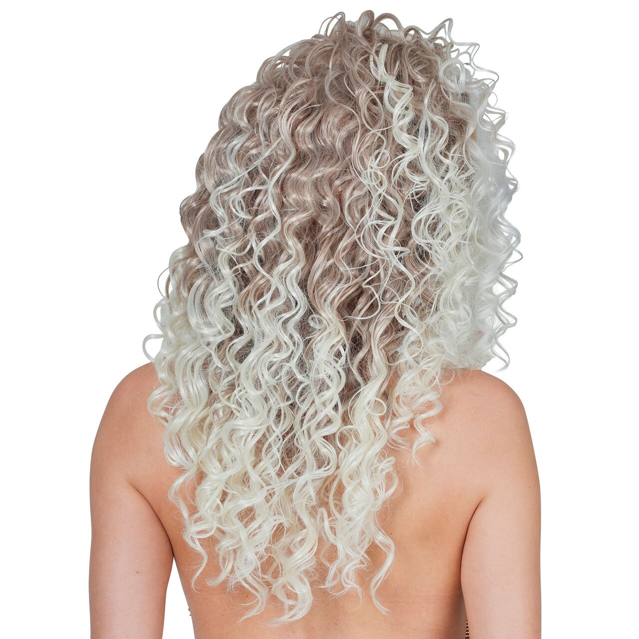 Op deze afbeelding zie je een Accessoires, van het merk Widmann. Rock Chick Pruik Blond